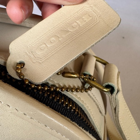 Coach Cream Leather Round Crossbody Bag - Picture 10 of 11